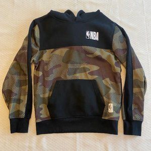 NBA Boys Pullover Hoodie Sweatshirt - Size M 10/12 - Black and Camo